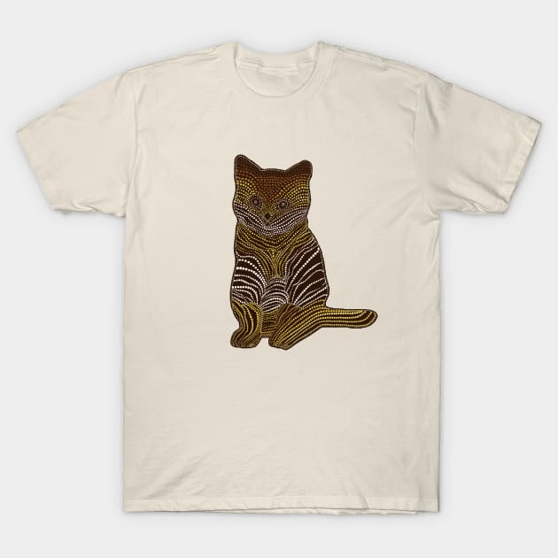 Meow Meow - Gold T-Shirt by Amy Diener